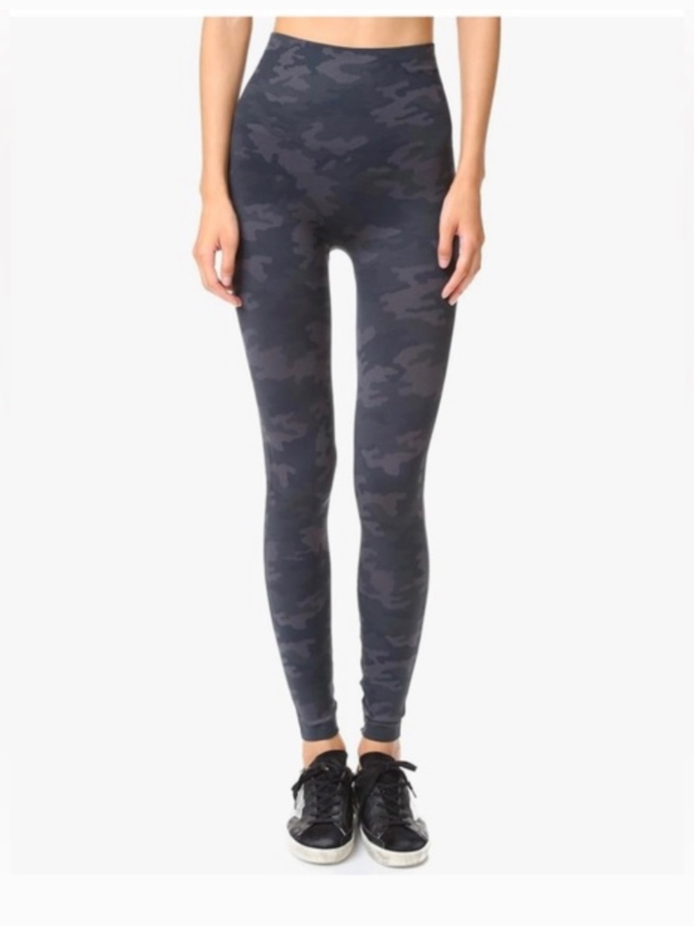 SPANX Seamless Leggings Black Camo Women’s Size large